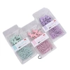 Cross-border 2-in-1 office combo set, macaron-colored paper clip, ticket holder, thumbtack, round head clip, keychain box Item Picture